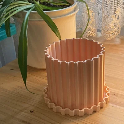 Planter #8 - Chậu trồng cây chủ đề ống nước (Pipe) kèm đế