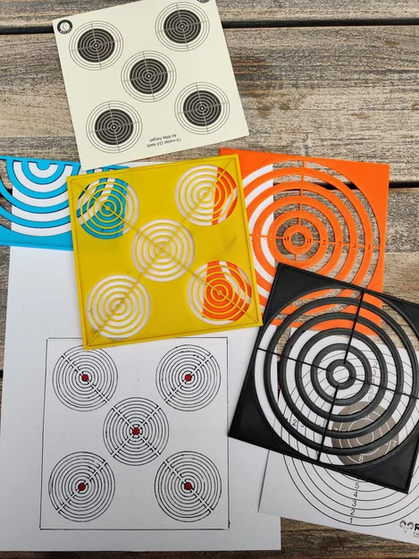 Mẫu thẻ bia bắn súng hơi (Air rifle target shooting templates) - Image 1