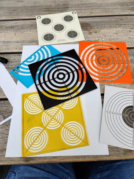 Mẫu thẻ bia bắn súng hơi (Air rifle target shooting templates) - Image 2
