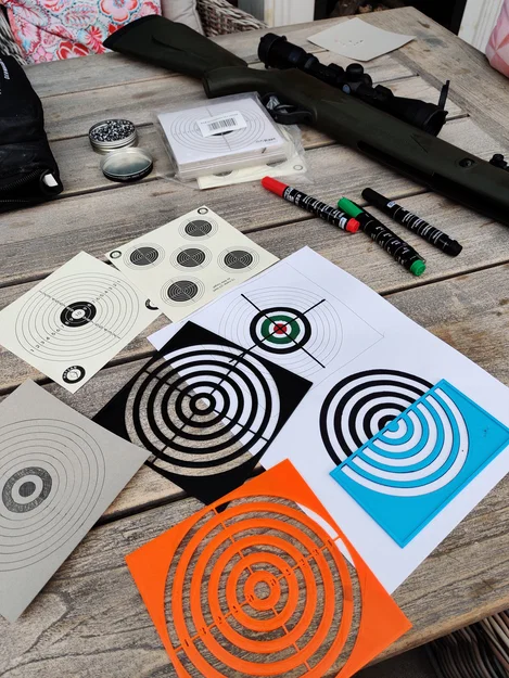 Mẫu thẻ bia bắn súng hơi (Air rifle target shooting templates) - Image 16