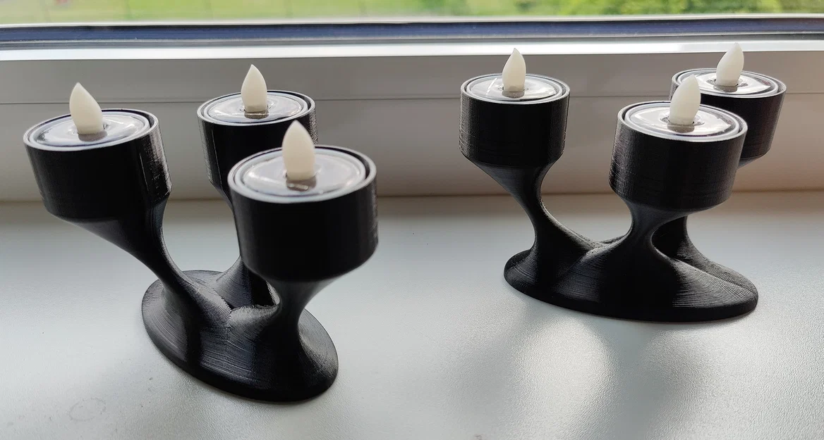 Holder nến tealight điện (1/2/3 đèn) – Teelichthalter für elektrische Teelichter - Image 1