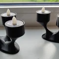 Holder nến tealight điện (1/2/3 đèn) – Teelichthalter für elektrische Teelichter - Thumbnail 1