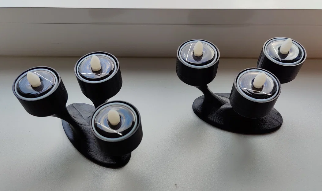 Holder nến tealight điện (1/2/3 đèn) – Teelichthalter für elektrische Teelichter - Image 2