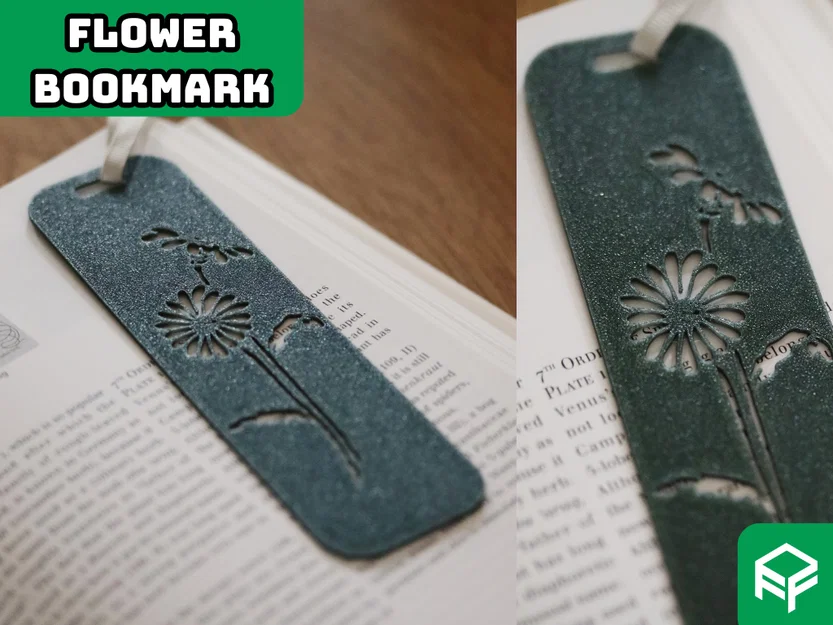 Mẫu kẹp sách họa tiết hoa (Flower bookmark) in 3D tinh tế - Image 1