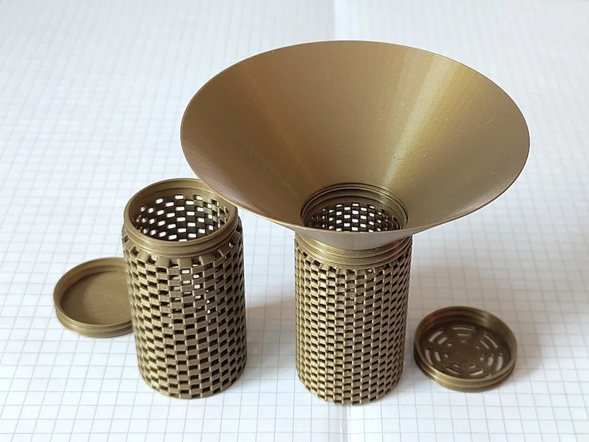 Hộp đựng silica gel tùy biến (vase mode) kèm phễu vặn ren - Image 1