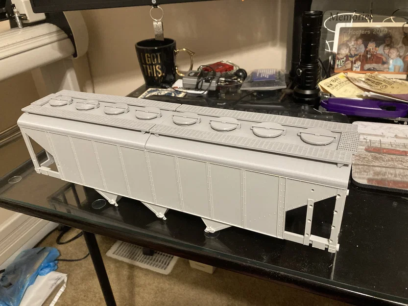 Chuyển toa Bachmann 98908 Hopper G-Scale 1:29 thành Covered Hopper 3 khoang - Image 7