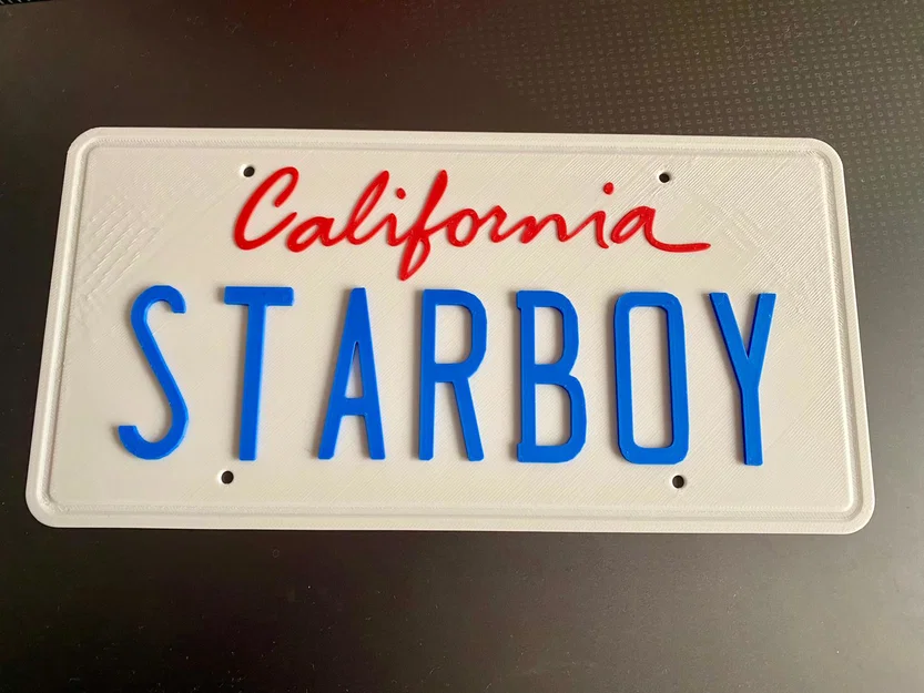 Mô hình biển số xe California phong cách Starboy cực chất - Image 1