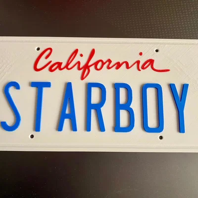 Mô hình biển số xe California phong cách Starboy cực chất