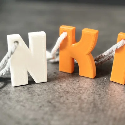Bộ Móc Khóa Chữ A-Z (Dùng dưới 8g filament)