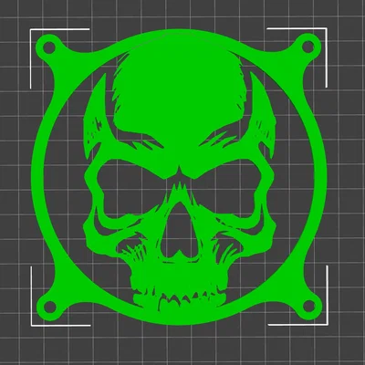 Lưới bảo vệ quạt tản nhiệt 120mm hình đầu lâu cá tính