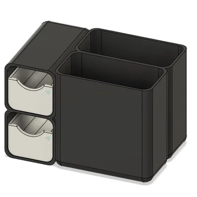 Khay để bàn đa năng kèm ngăn kéo - Mẫu thiết kế in 3D tiện ích