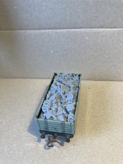 Mô hình tải hàng phế liệu 3D cho toa tàu HornbyDublo 5 plank - Image 1