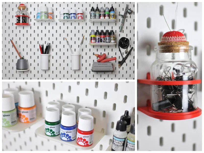 Phụ kiện Pegboard IKEA Skådis dạng Parametric (OpenSCAD) - Image 2