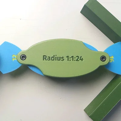 Trình tạo thước đo bán kính (radius gauge) của Milka