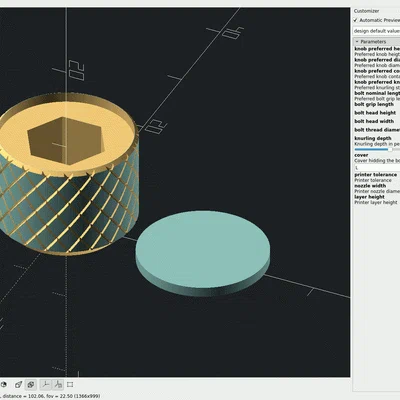 Bộ công cụ tạo núm vặn 3D tùy chỉnh bằng OpenSCAD
