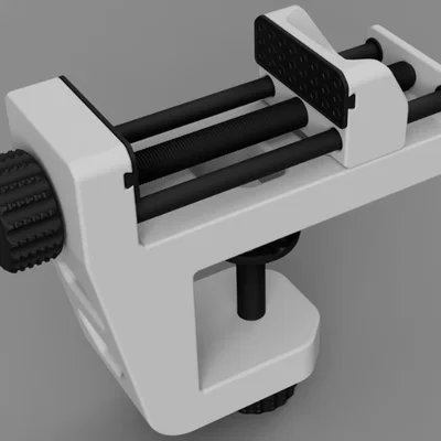 Ê-tô kẹp bàn – In 3D hoàn toàn (Clamp on Vice) by MuskokaResearch