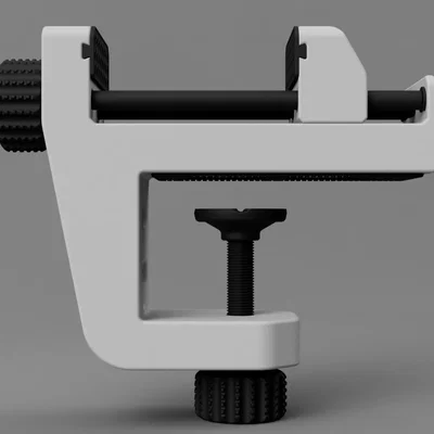 Ê-tô kẹp bàn – In 3D hoàn toàn (Clamp on Vice) by MuskokaResearch