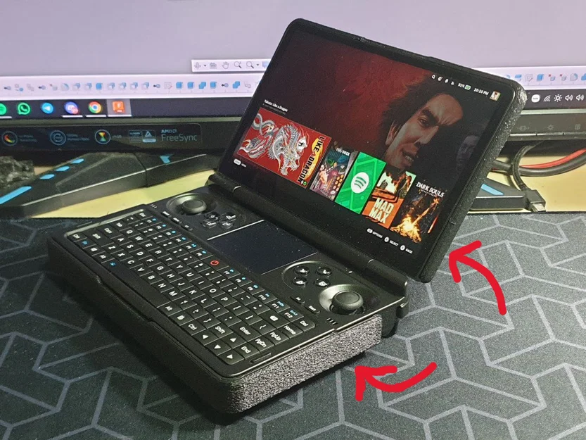 Case cho GPD WIN MINI 2024 kèm grips tháo rời, chơi êm ở >20W TDP - Image 1