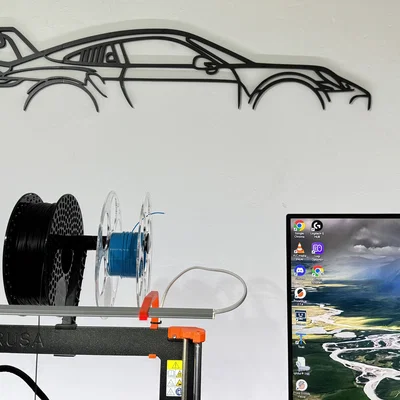 Mô hình trang trí tường Porsche 911 992 GT3RS tối giản
