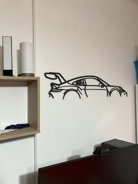 Mô hình trang trí tường Porsche 911 992 GT3RS tối giản - Image 2