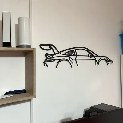Mô hình trang trí tường Porsche 911 992 GT3RS tối giản