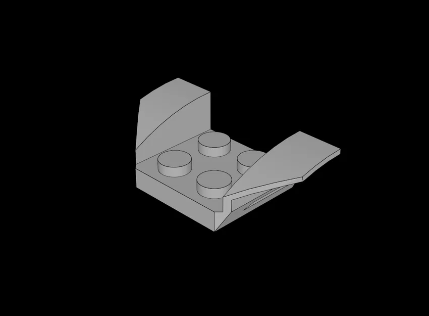 Mô hình chắn bùn xe 2x4 tương thích Lego (STL 3D Print) - Image 1