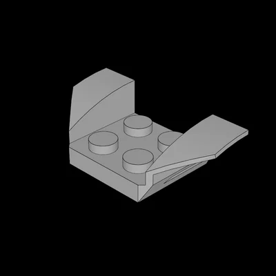 Mô hình chắn bùn xe 2x4 tương thích Lego (STL 3D Print)