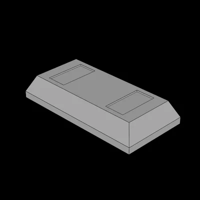 Gạch ốp 1x2 vát cạnh tương thích Lego (99563.dat) - File in 3D