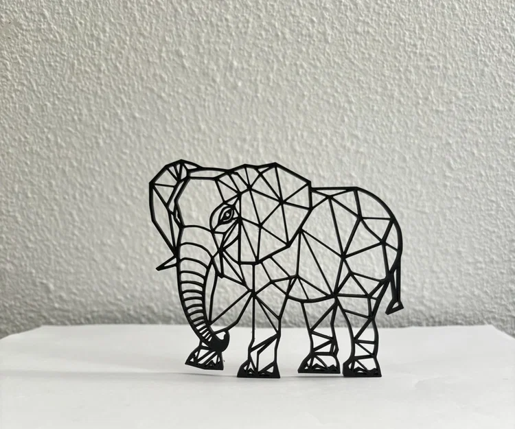 Mô hình Voi Hình Học (Geometric Elephant) trang trí in 3D nghệ thuật - Image 2