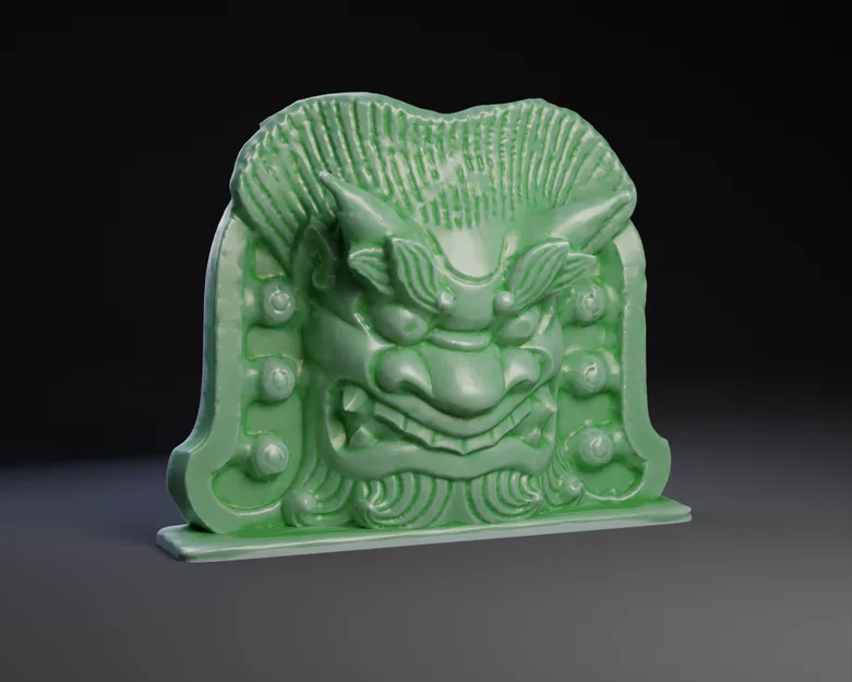 Tượng thần hộ vệ đền thờ Nhật Bản - Mô hình trang trí 3D độc đáo - Image 1