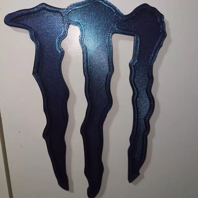 Mô hình trang trí treo tường Logo Monster Energy độc đáo