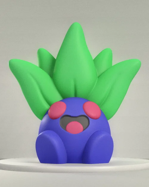 Mô hình 3D Oddish Pokemon không cần support, hỗ trợ in nhiều màu - Image 2
