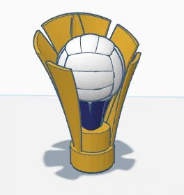 Mô hình Cúp bóng chuyền 3D đẹp mắt - File in STL - Image 1