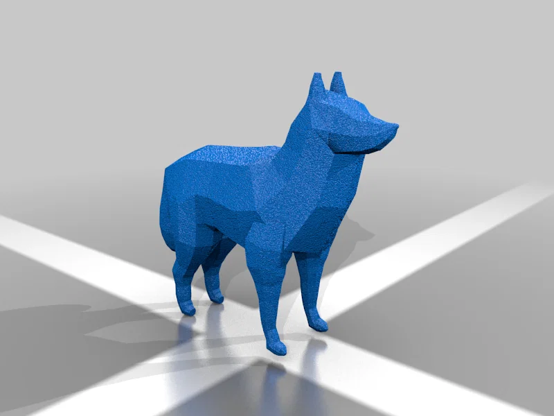Mô hình chú chó Husky Low-Poly trang trí bàn làm việc cực đẹp - Image 1
