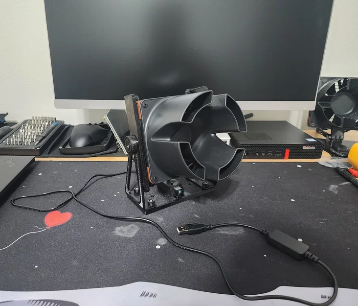 Ngàm Gắn Quạt Để Bàn Lấy Cảm Hứng Noctua (Noctua Inspired Desk Fan Mount) - Image 1