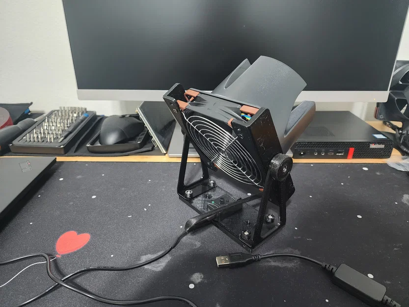 Ngàm Gắn Quạt Để Bàn Lấy Cảm Hứng Noctua (Noctua Inspired Desk Fan Mount) - Image 2