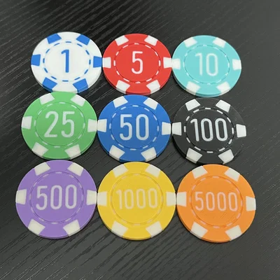 Bộ chip Poker 3D (Poker Chips) in được nhiều màu sắc