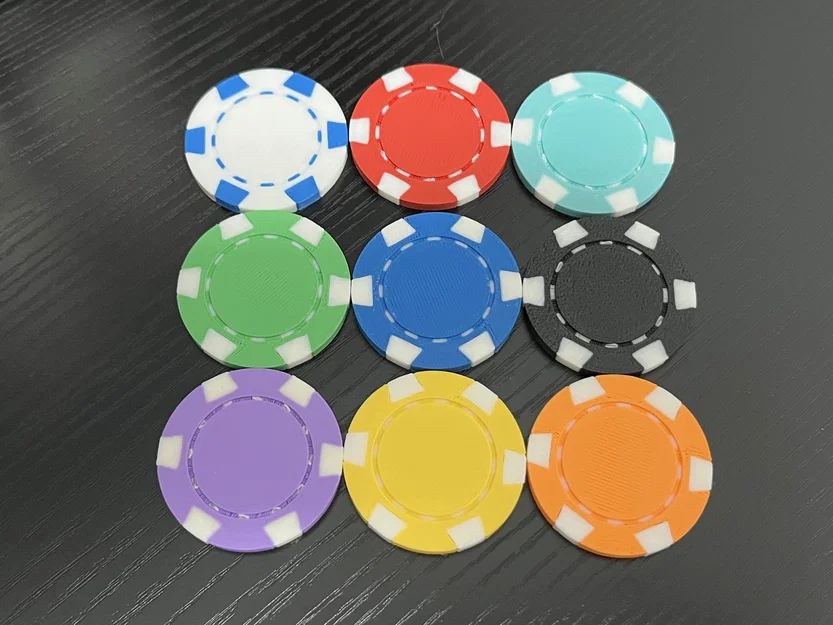 Bộ chip Poker 3D (Poker Chips) in được nhiều màu sắc - Image 3