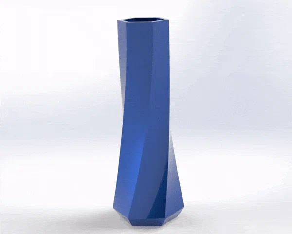 Mẫu lọ hoa trang trí hình học 3D tinh tế 230mm - Image 1