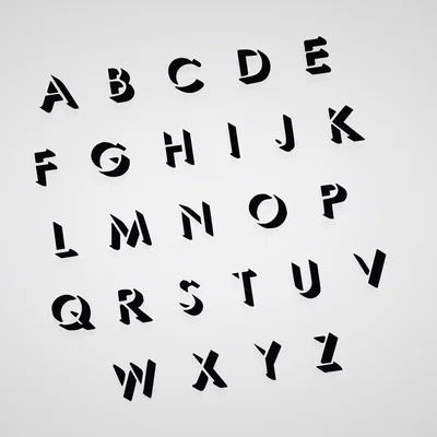 Bộ Chữ Cái Đổ Bóng 3D (Shadow Letters Alphabet) Ấn Tượng