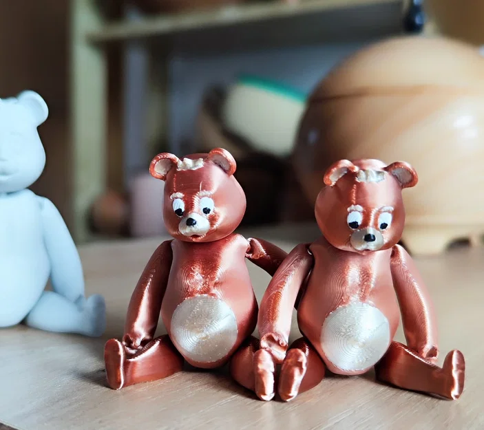Mô hình gấu khớp linh hoạt (Articulated Happy Bear) siêu cưng - Image 1