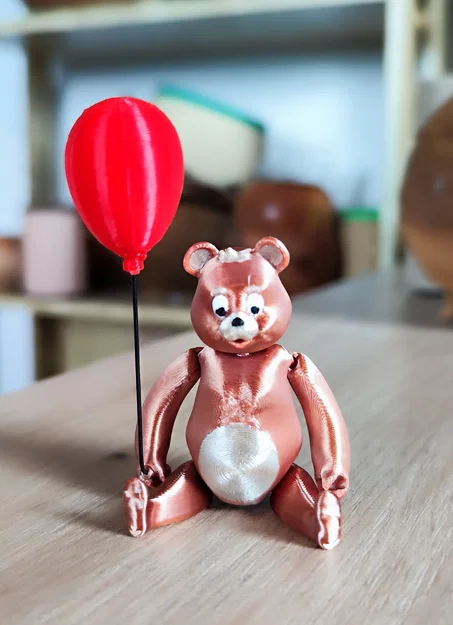 Mô hình gấu khớp linh hoạt (Articulated Happy Bear) siêu cưng - Image 2