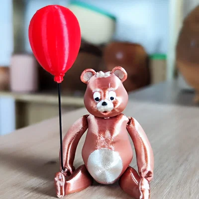 Mô hình gấu khớp linh hoạt (Articulated Happy Bear) siêu cưng