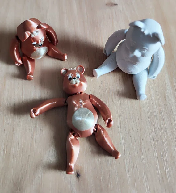 Mô hình gấu khớp linh hoạt (Articulated Happy Bear) siêu cưng - Image 4