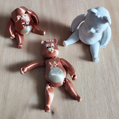 Mô hình gấu khớp linh hoạt (Articulated Happy Bear) siêu cưng