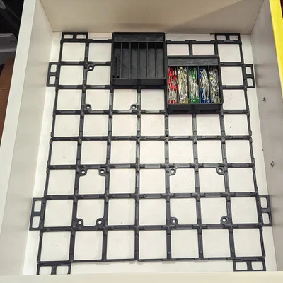 Gridfinity Base nhẹ, nối bằng clip, parametric, 100+ biến thể