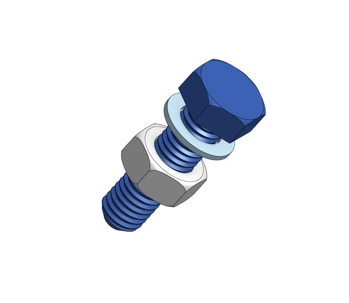 Bộ Bu Lông M8 DIN 961 (Kèm Đai Ốc & Vòng Đệm) In 3D - Image 1