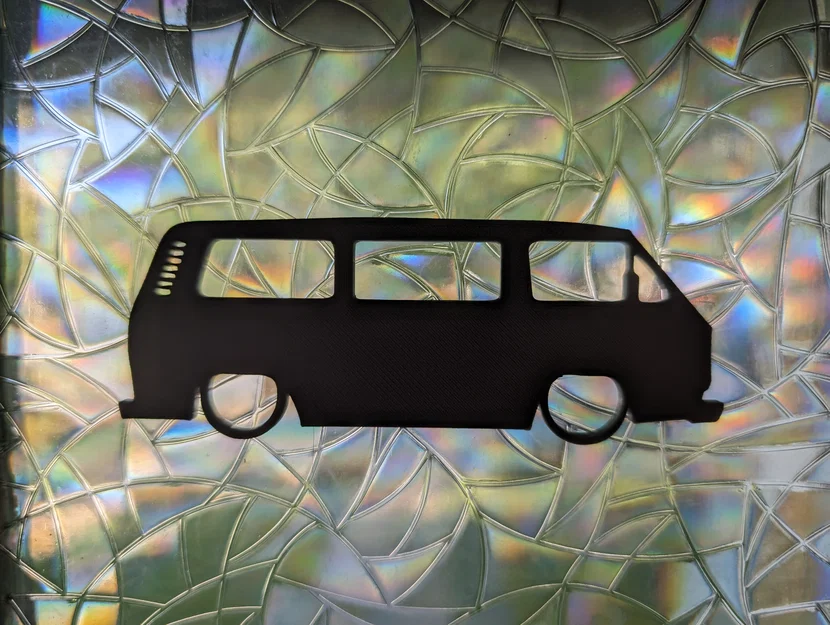 Mô hình trang trí tường xe van cổ điển Volkswagen T3 cực chất - Image 1