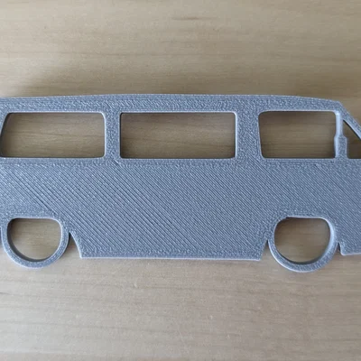 Mô hình trang trí tường xe van cổ điển Volkswagen T3 cực chất
