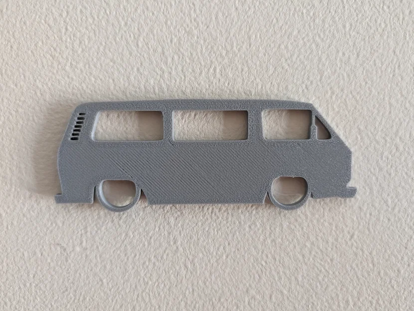 Mô hình trang trí tường xe van cổ điển Volkswagen T3 cực chất - Image 3
